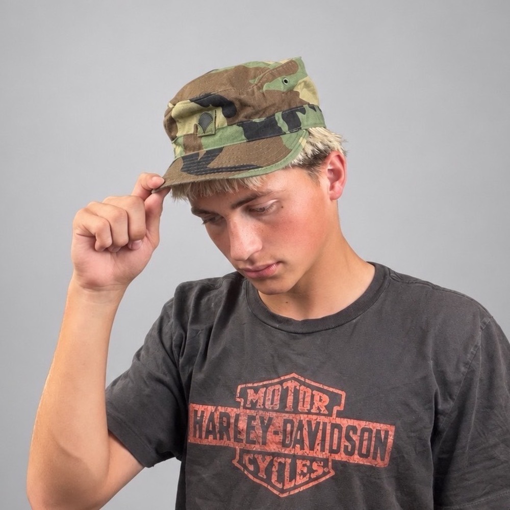 Vintage Y2K Cadet Propper International Woodland Camo Patrol Cap Size 7